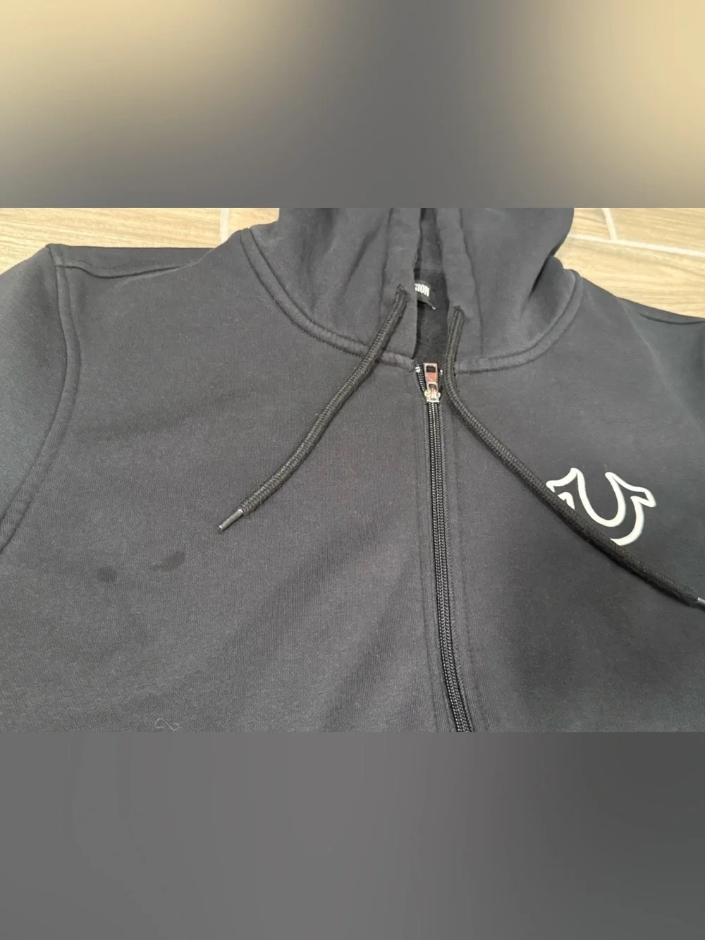 Men's True Religion Buddha Logo Zip-Up Hoodie Jacket Size Medium